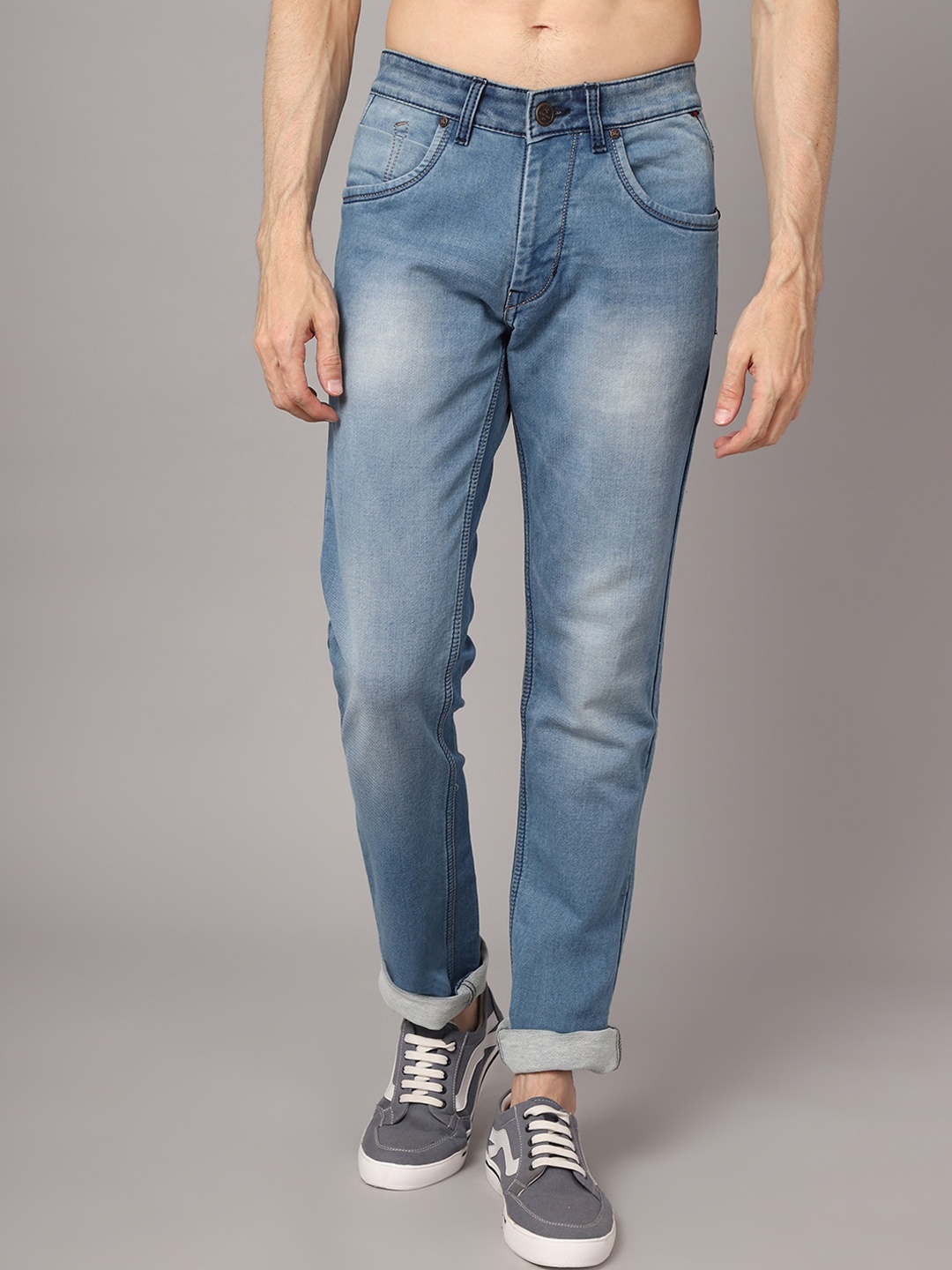

Cantabil Men Blue Heavy Fade Jeans