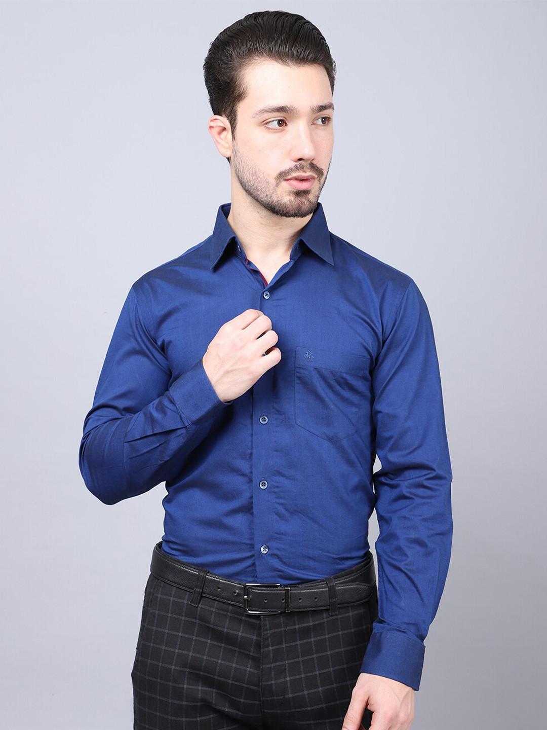 

Cantabil Men Blue Casual Shirt