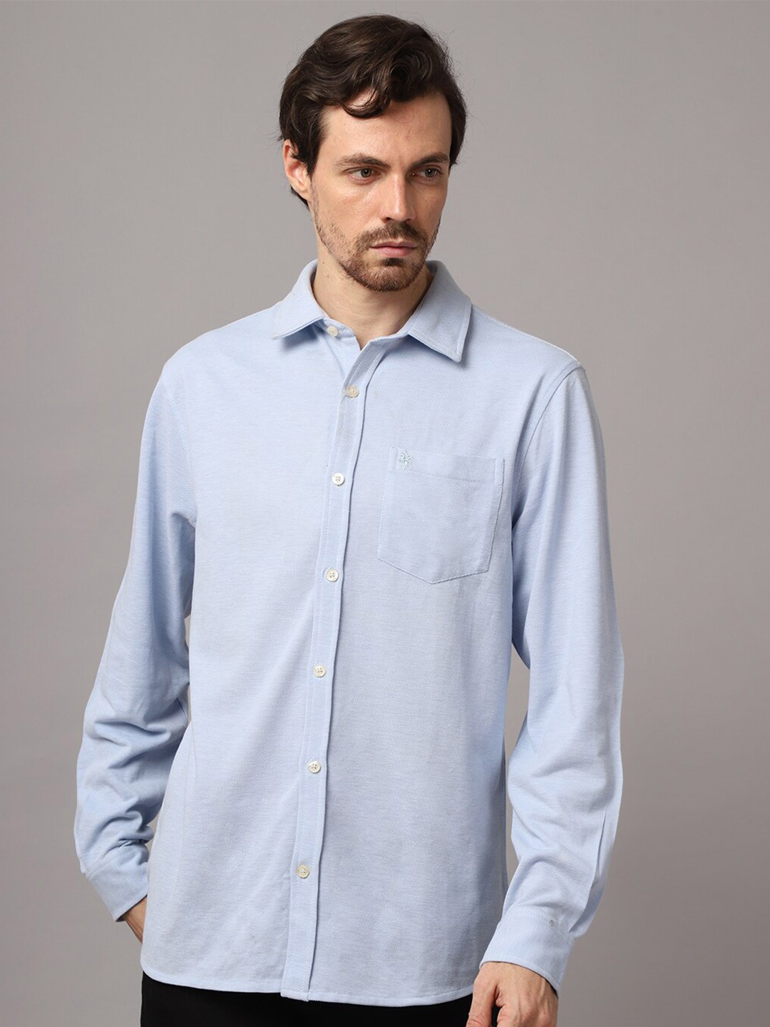 

Cantabil Men Blue Casual Shirt