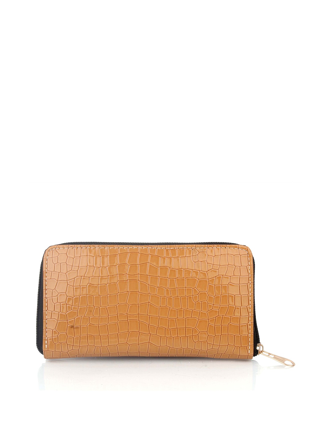

Style Shoes Women Tan Textured PU Leather Two Fold Wallet