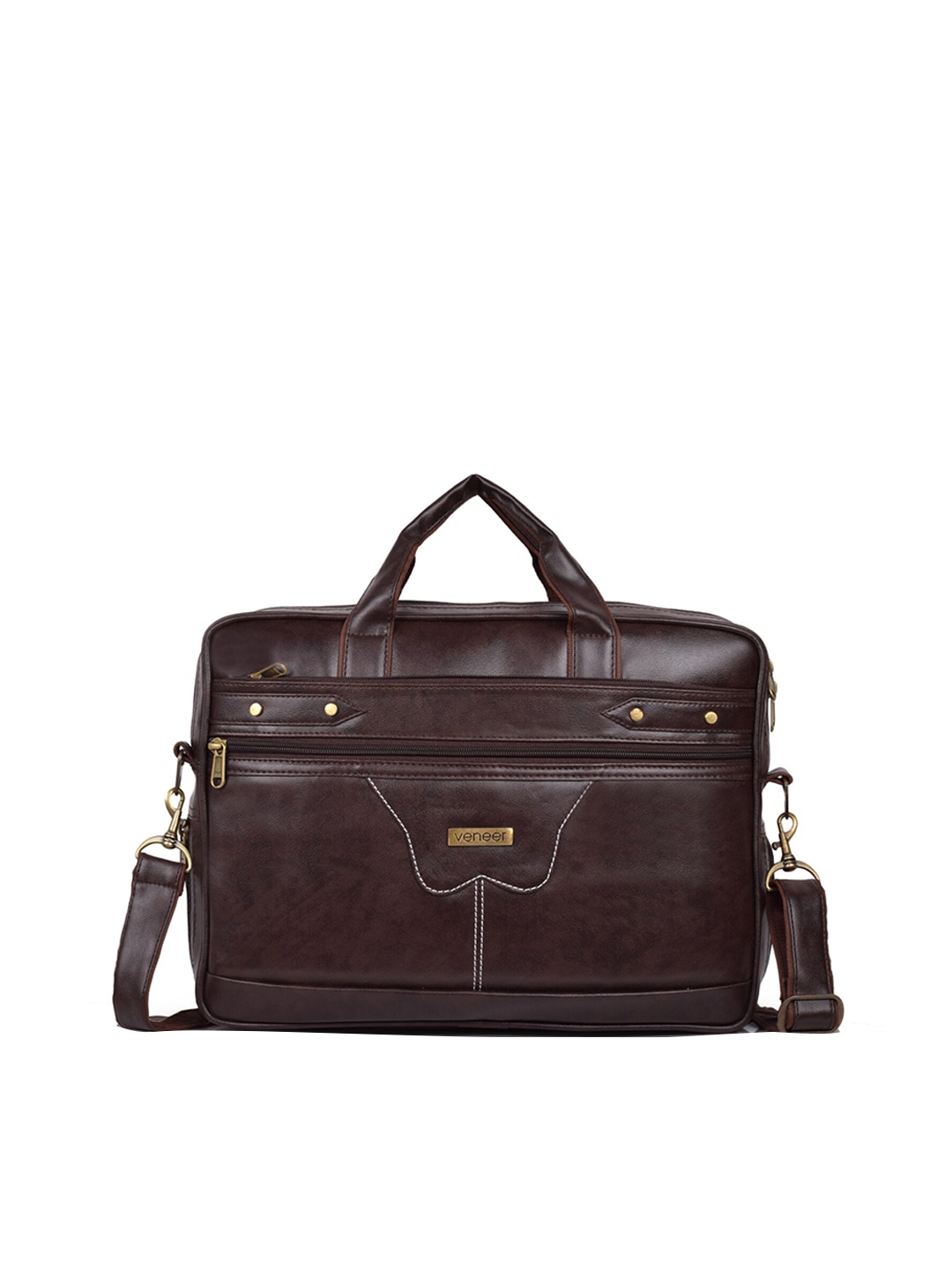 

Veneer Unisex Brown Messenger Bag