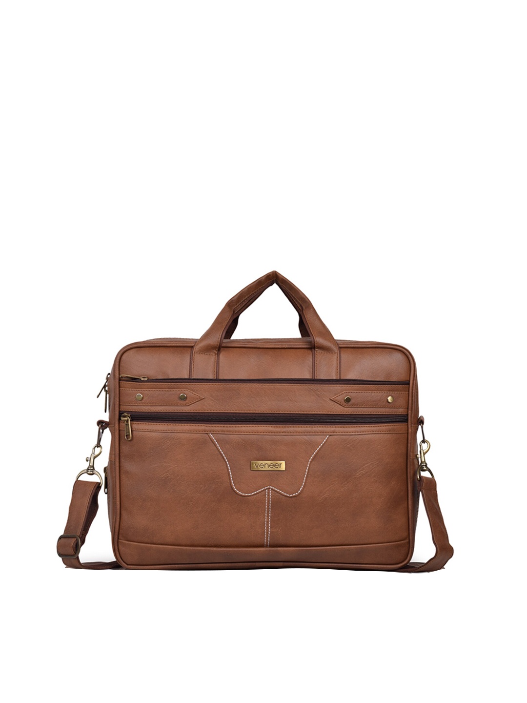 

Veneer Unisex Tan Messenger Bag