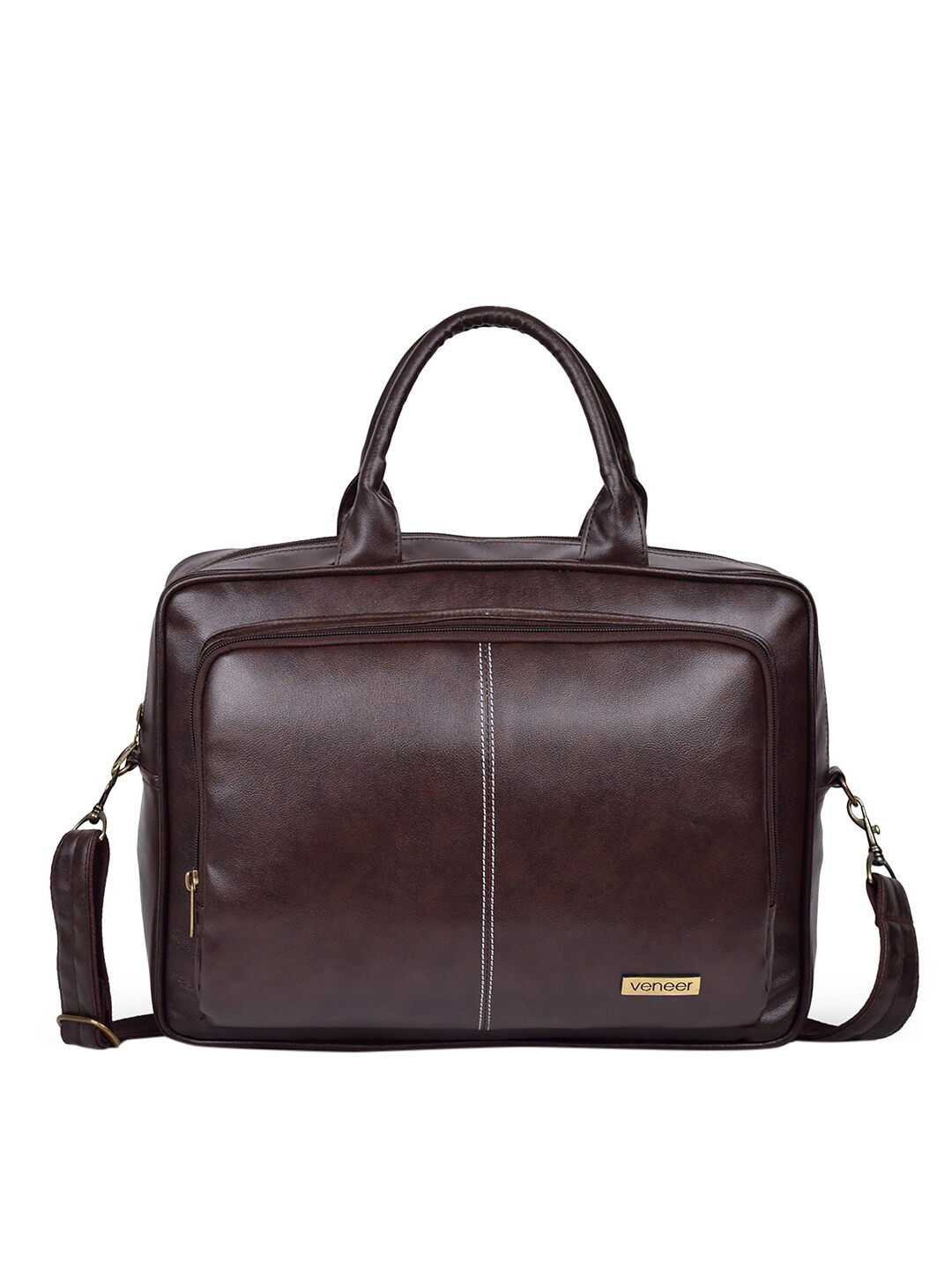 

Veneer Unisex Brown Solid Laptop Messenger Bag
