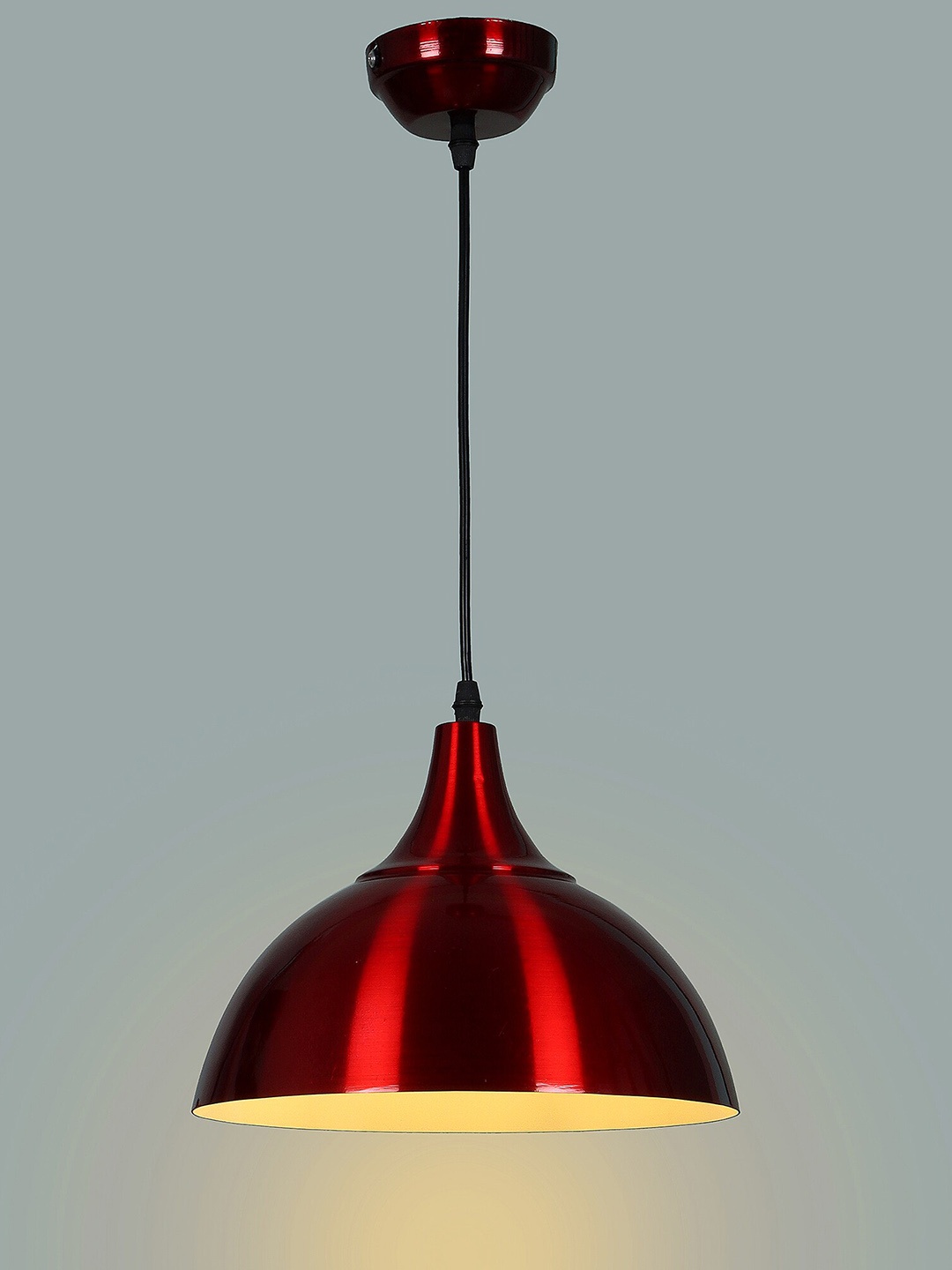 

MFD HOME FURNISHING Home Red Solid Theme Vintage Ceiling Lamp