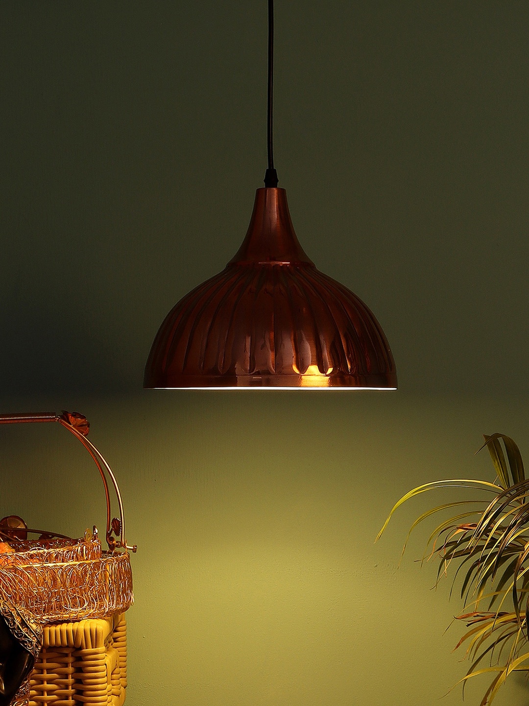 

MFD HOME FURNISHING Copper Ceiling Lamp