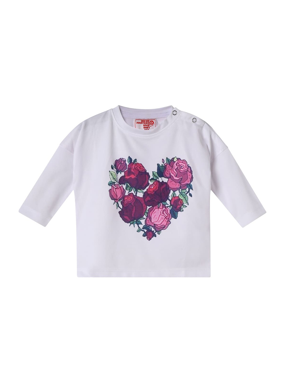 

UNDER FOURTEEN ONLY White Floral Print Top