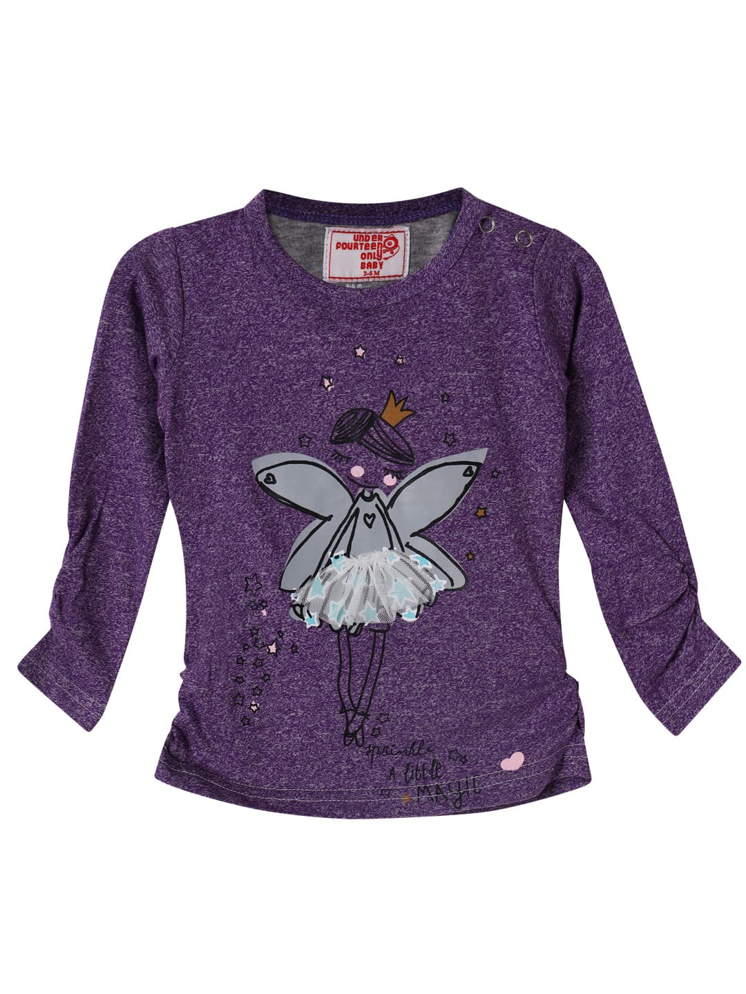 

UNDER FOURTEEN ONLY Purple Printed Top