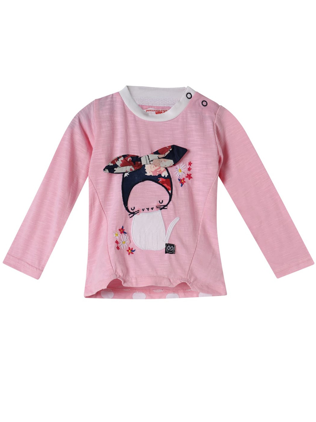 

UNDER FOURTEEN ONLY Girls Pink Printed Top