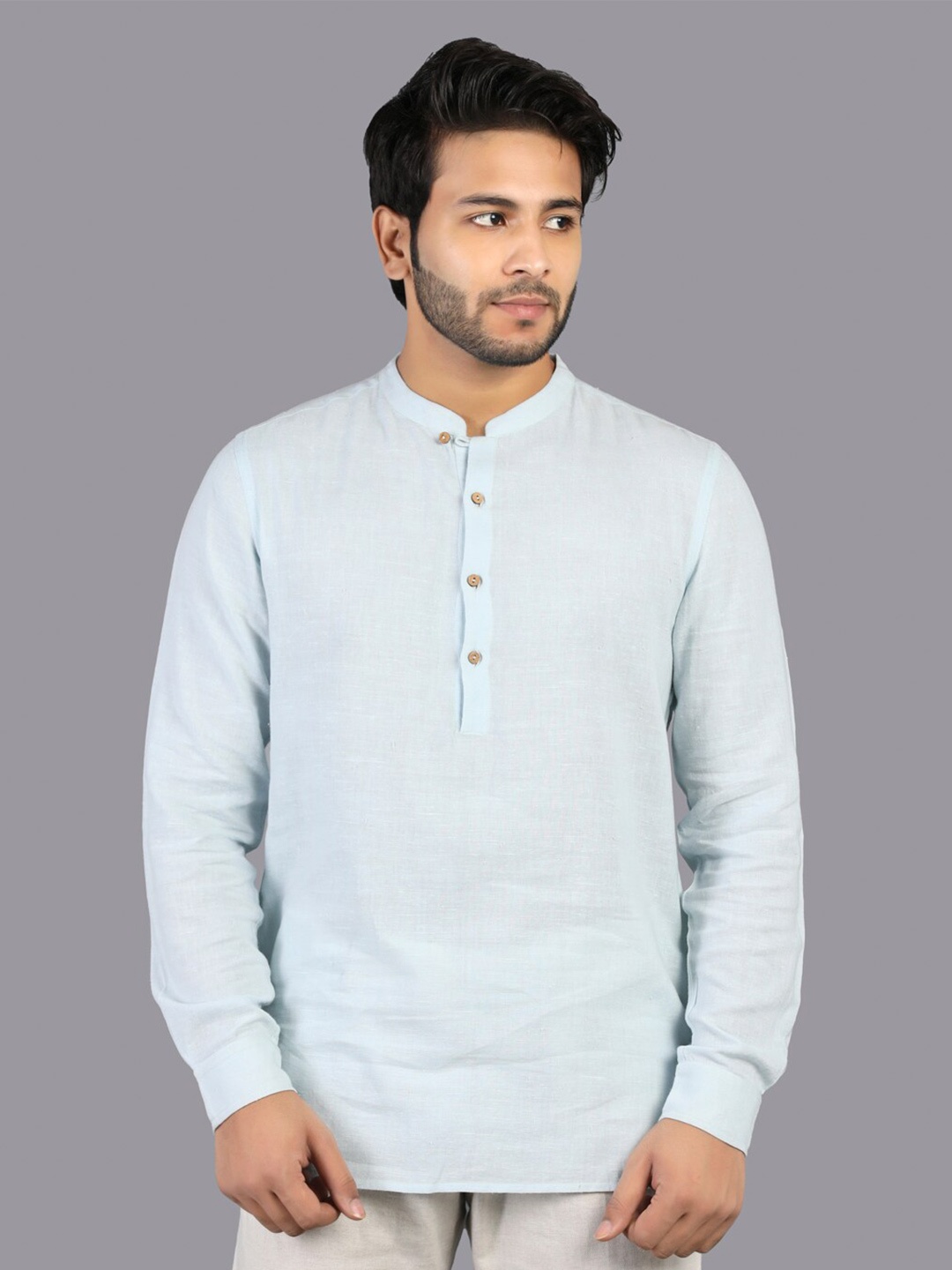 

RENTIYO Men Blue Standard Casual Shirt