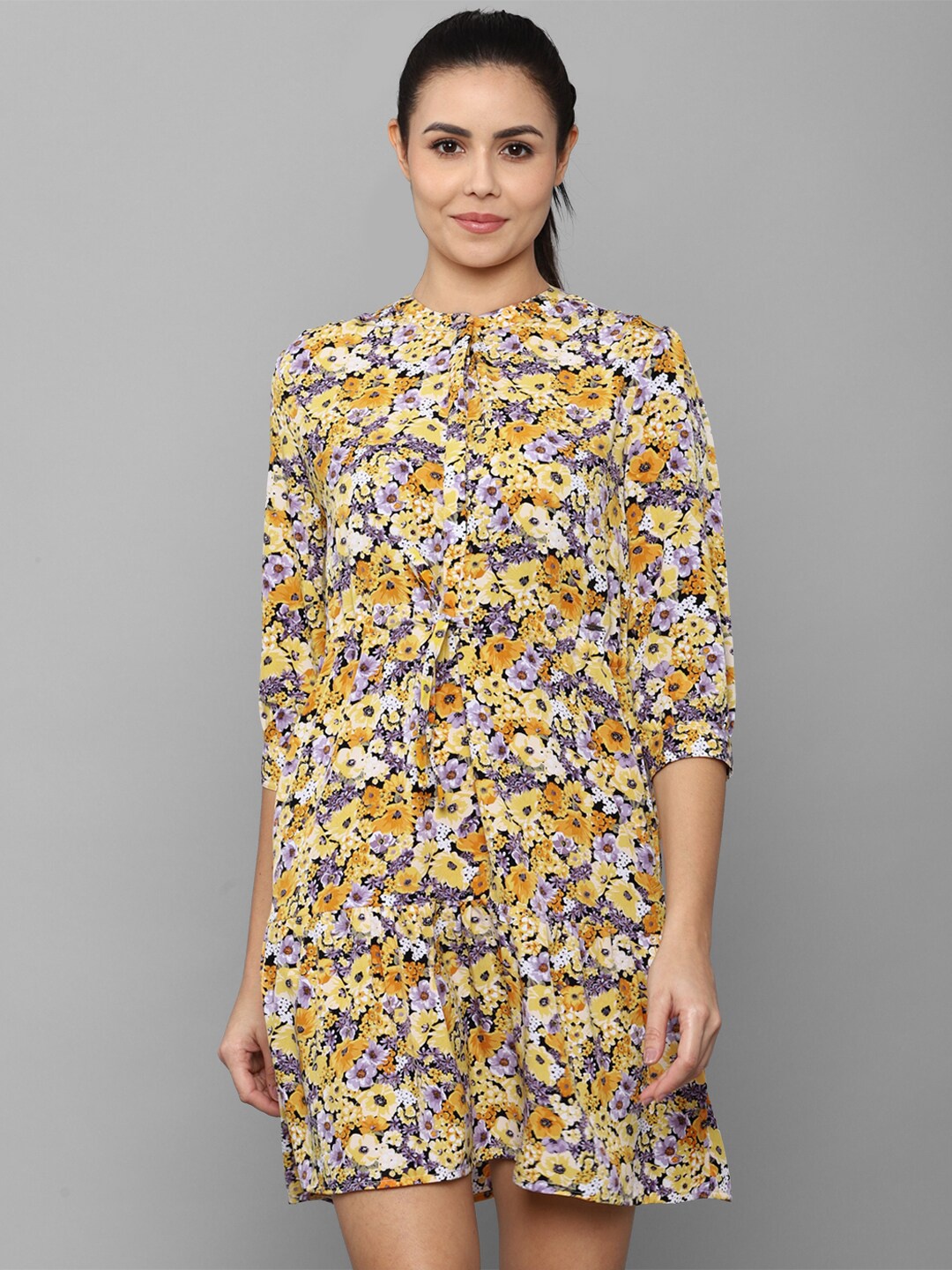 

Allen Solly Woman Women Multicoloured Floral A-Line Dress, Multi
