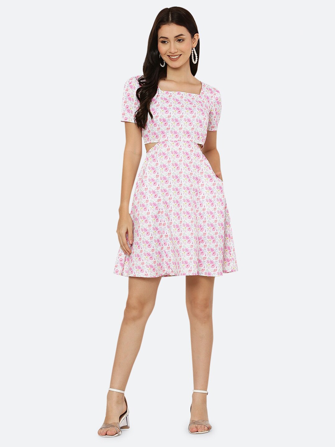 

RAASSIO White Floral Dress