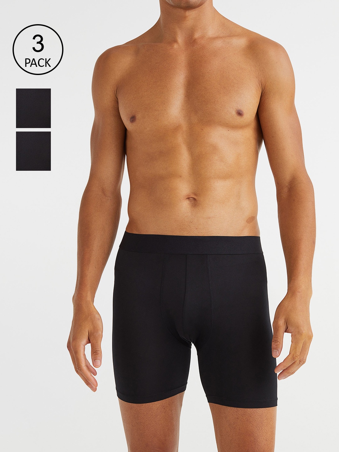 

H&M Men Black 3-Pack Sports Trunks