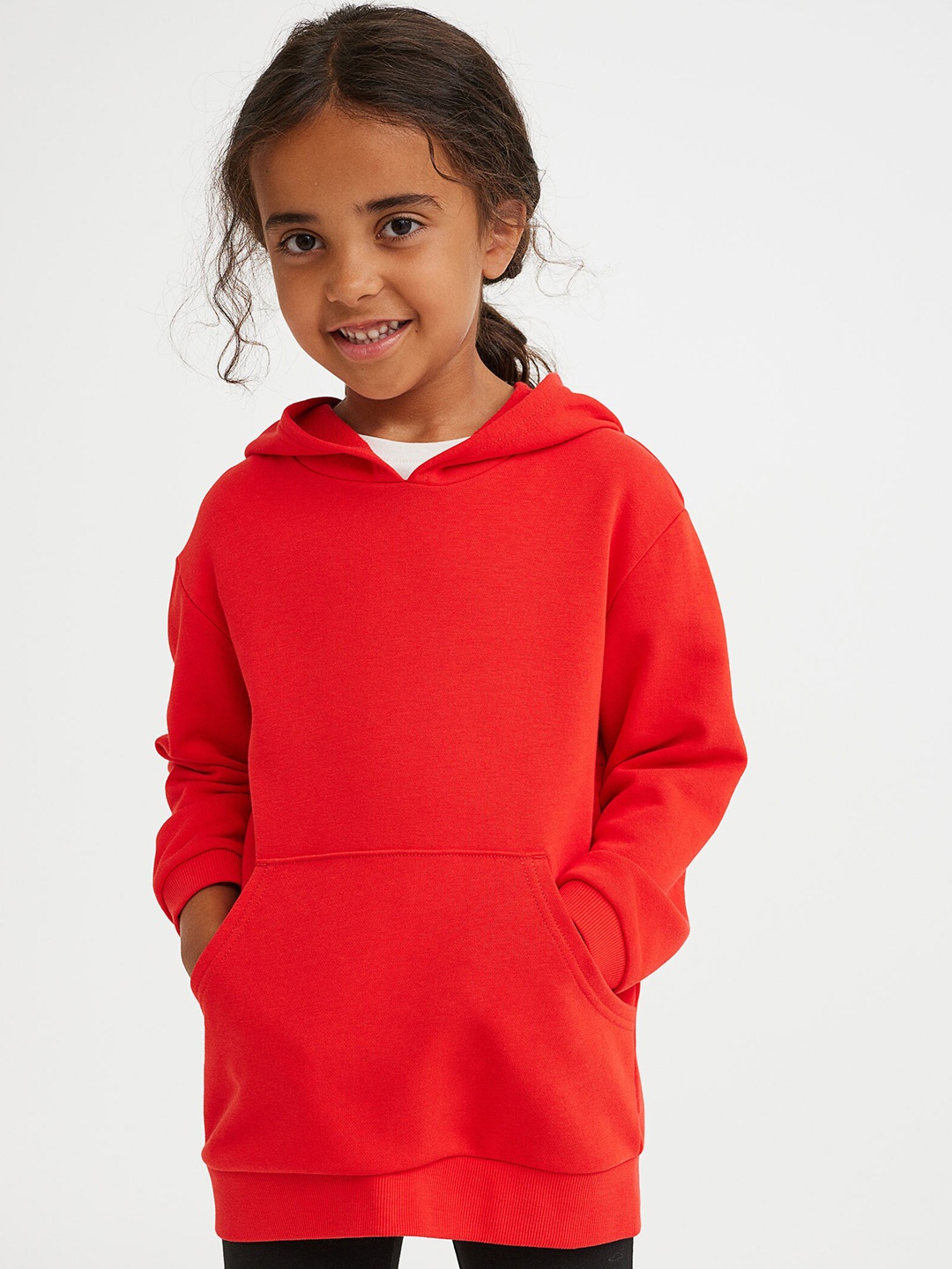

H&M Girls Red Solid Hoodie