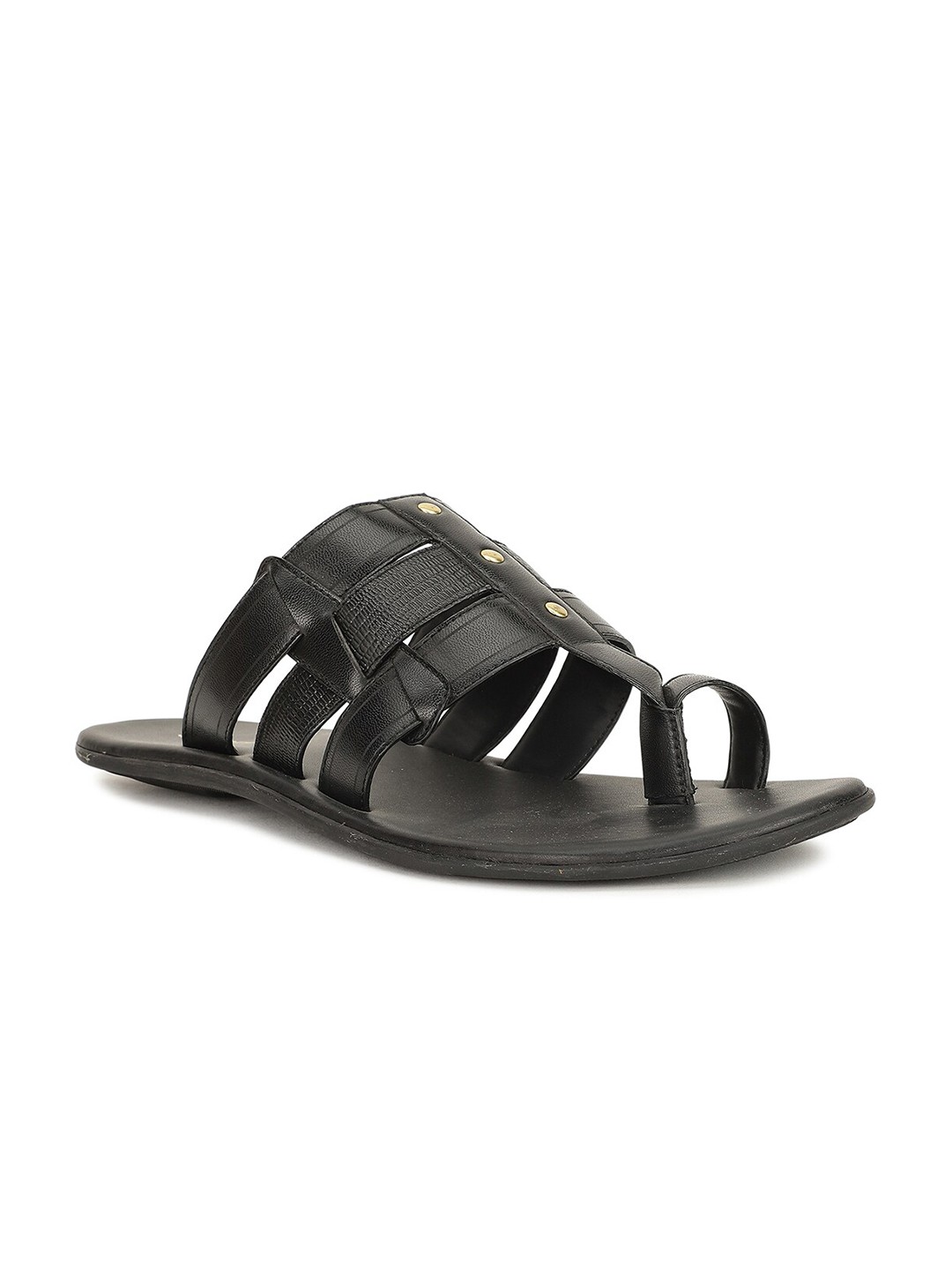 

Bata Men Black PU Comfort Sandals
