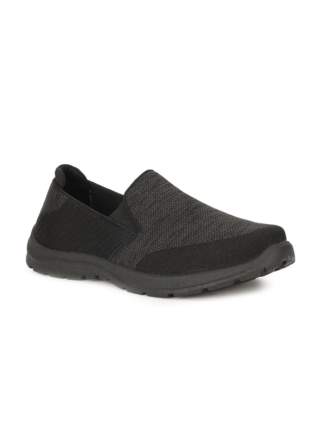 

Bata Men Black Woven Design Slip-On Sneakers