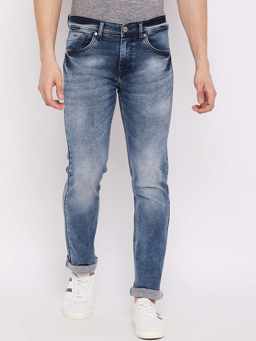 

Duke Men Blue Slim Fit Heavy Fade Stretchable Jeans