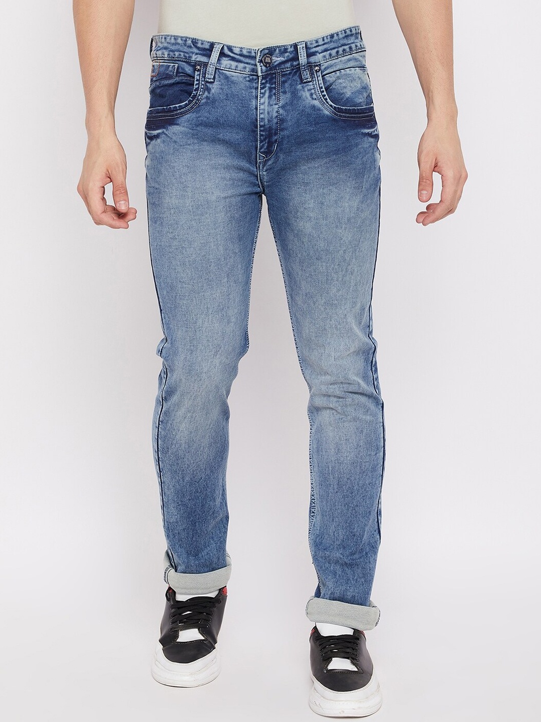 

Duke Men Blue Slim Fit Heavy Fade Stretchable Jeans