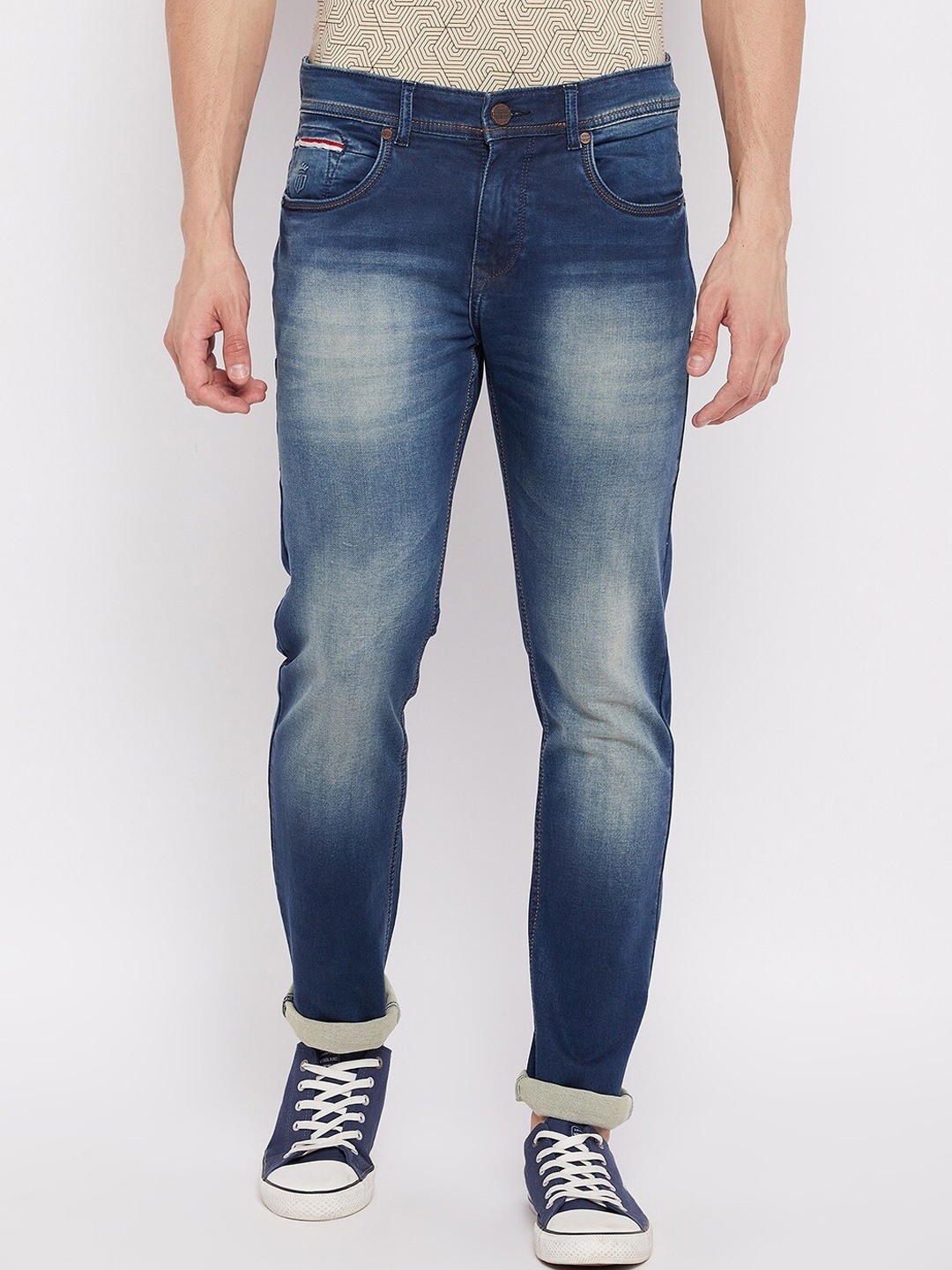 

Duke Men Blue Slim Fit Heavy Fade Stretchable Jeans