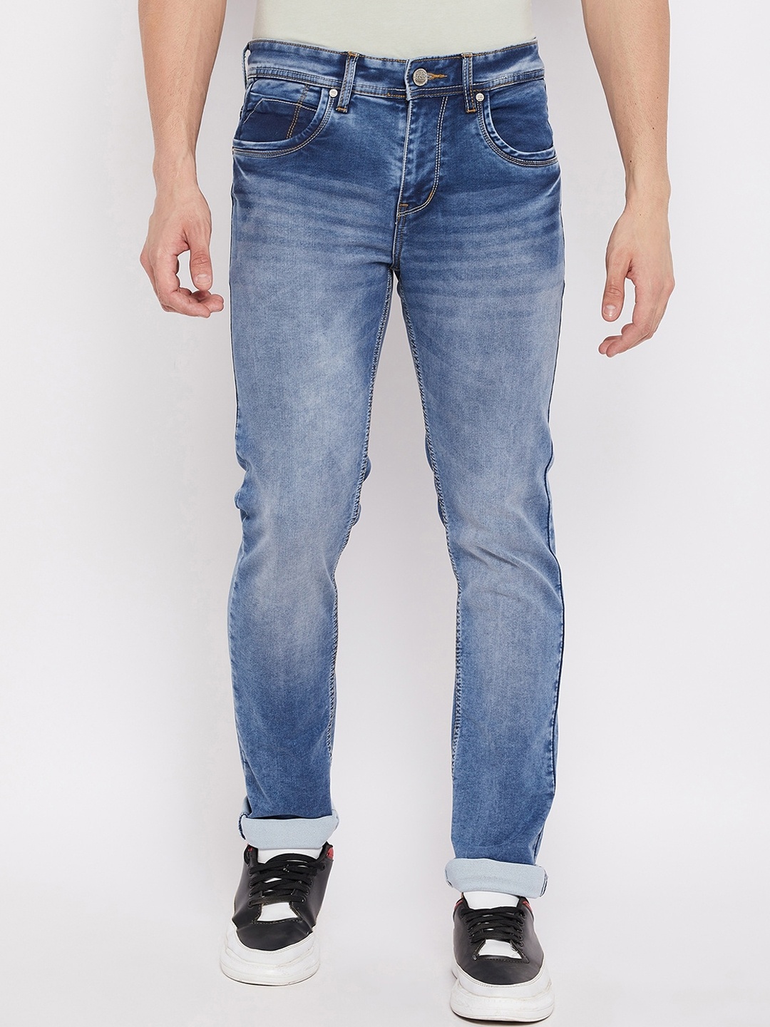 

Duke Men Blue Slim Fit Heavy Fade Stretchable Jeans