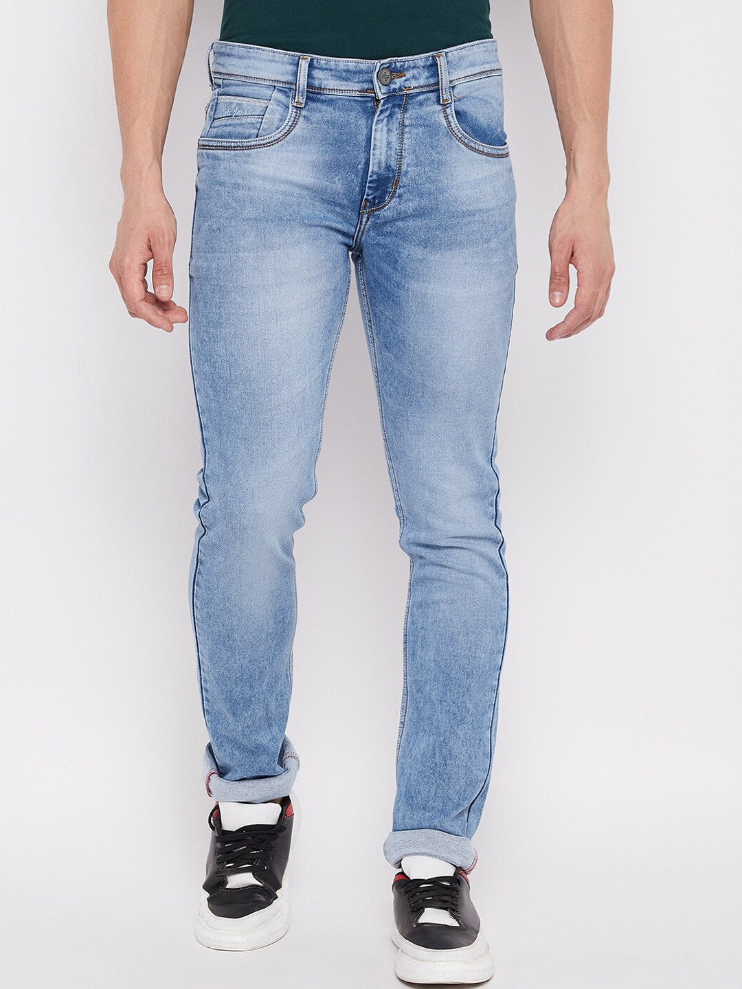 

Duke Men Blue Slim Fit Heavy Fade Stretchable Jeans