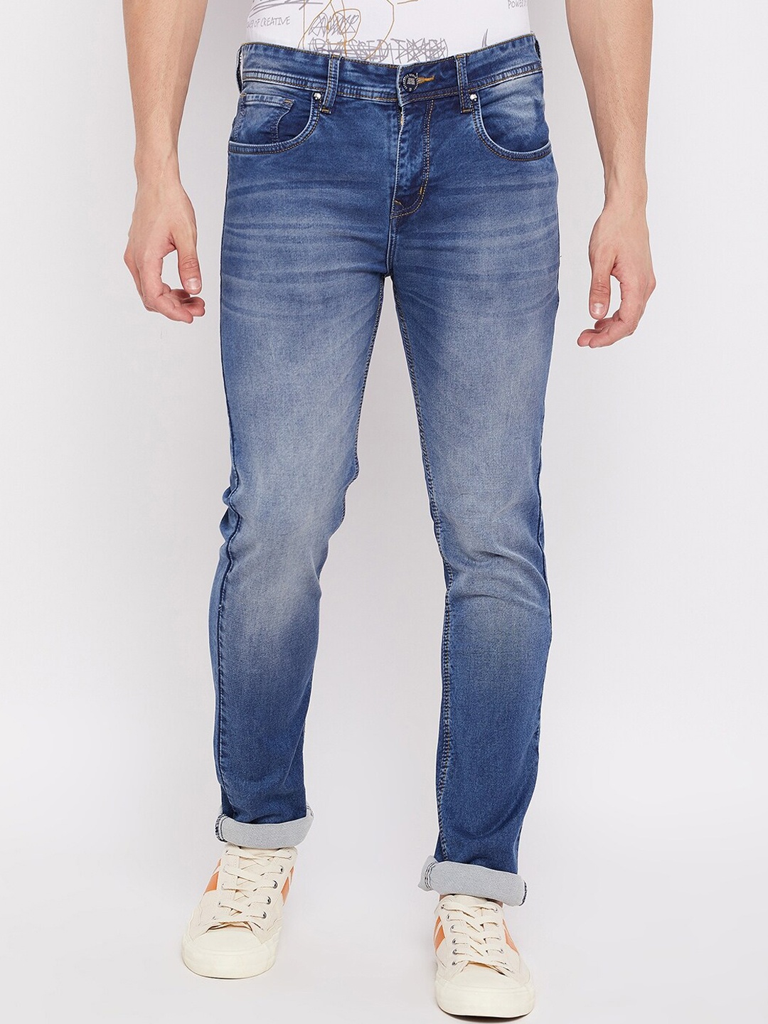 

Duke Men Blue Slim Fit Heavy Fade Stretchable Jeans