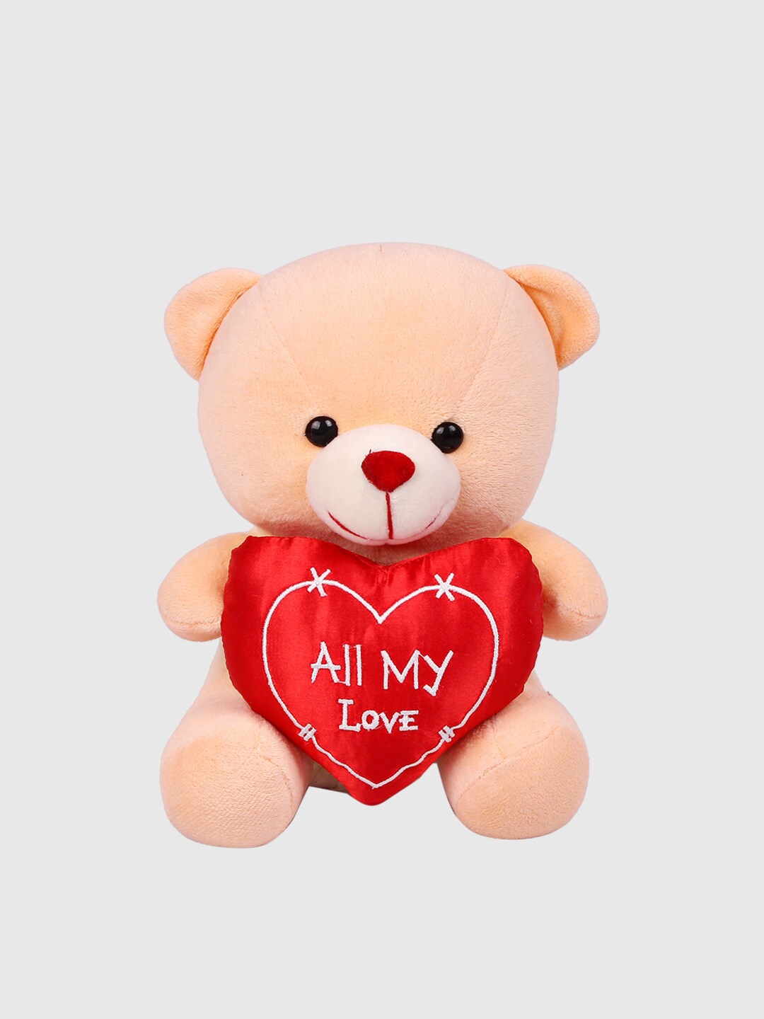

DukieKooky Kids Beige & Red Teddy Bear With Heart Soft Toy