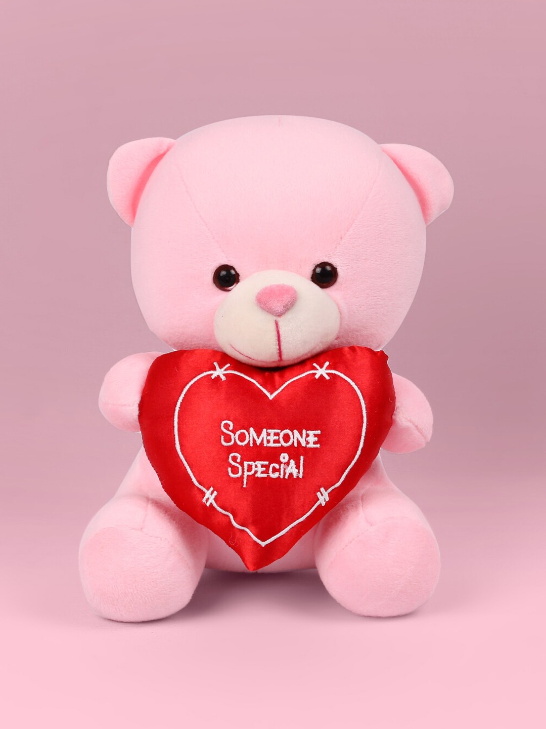 

DukieKooky Kids Pink & Red Teddy Bear With Heart Soft Toy