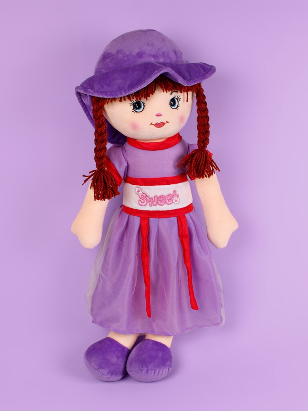 

DukieKooky Kids Purple & Red Doll Cute Soft Doll Toy