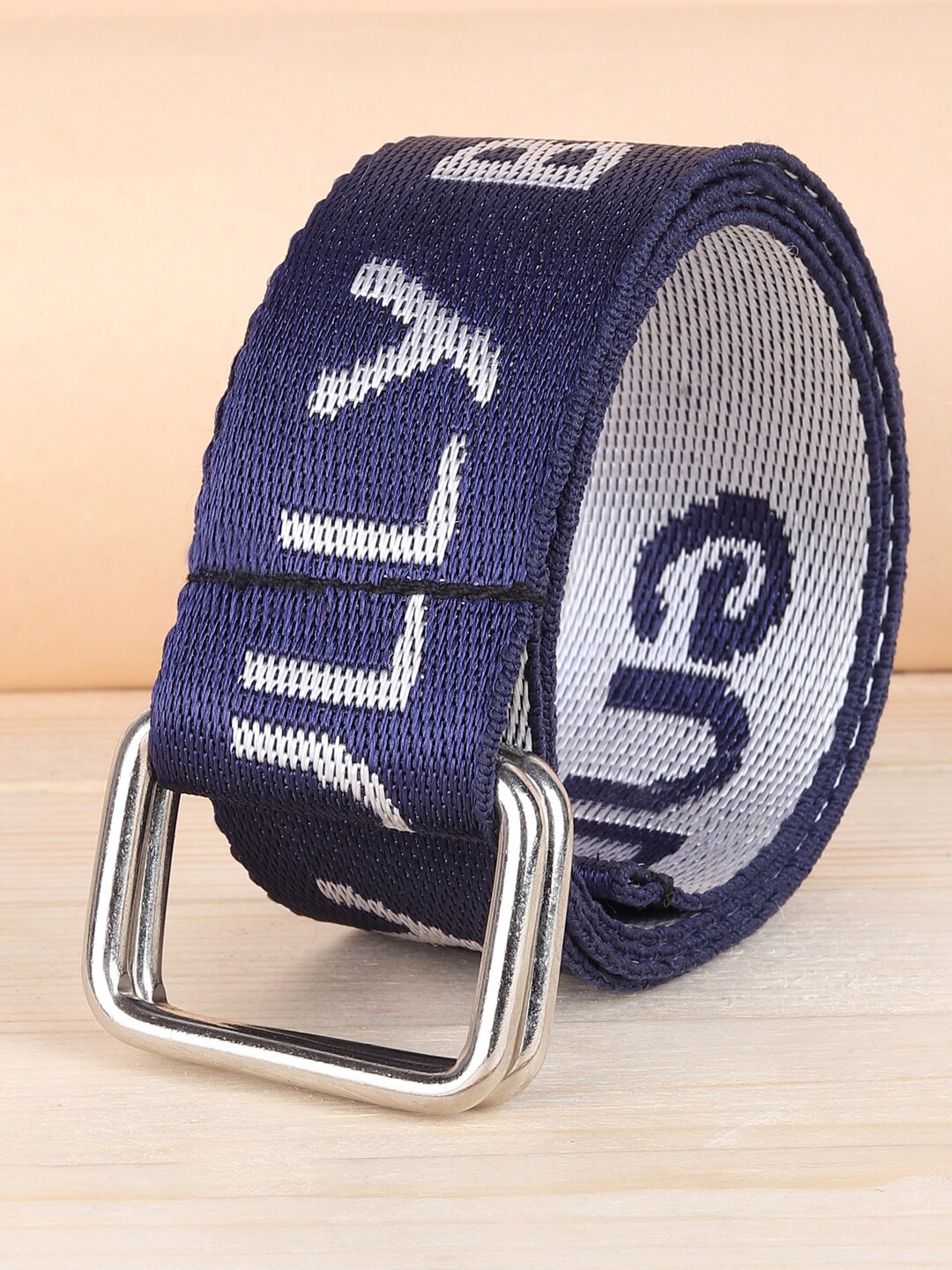 

ZORO Men Navy Blue Printed Belt