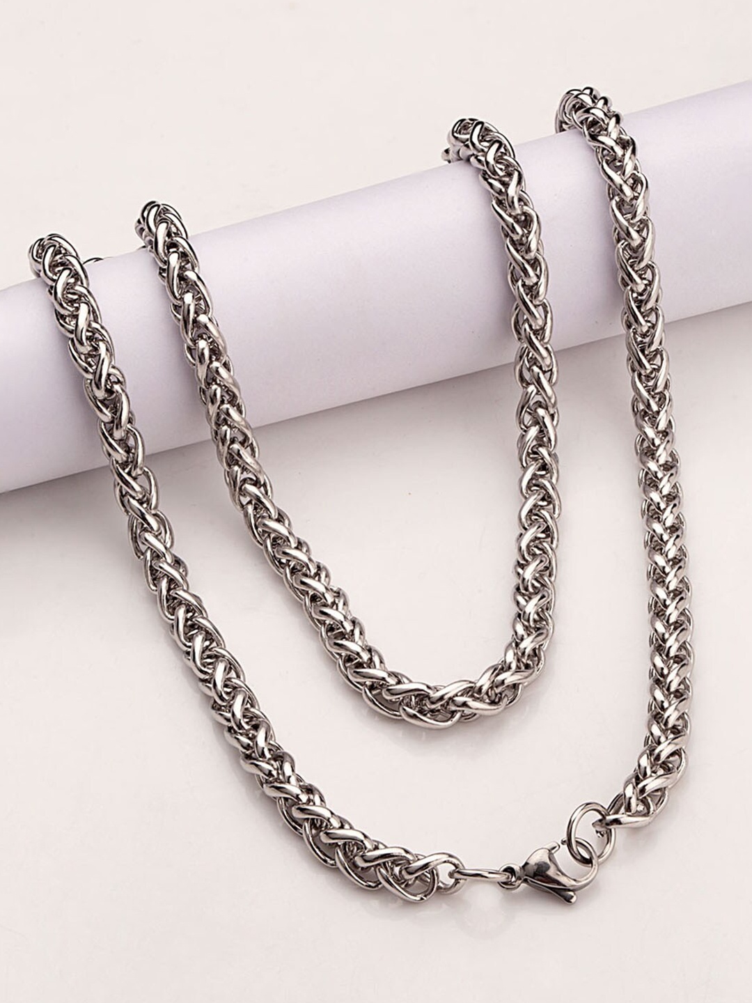 

Dare by Voylla Men Silver-Toned Silver-Plated Chain