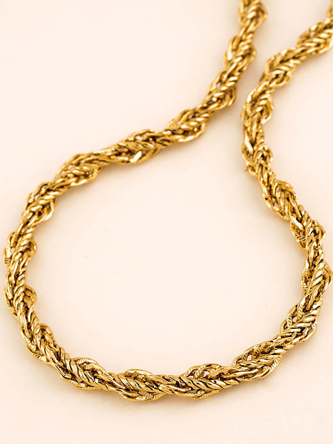 

Dare by Voylla Men Gold-Toned Gold-Plated Chain