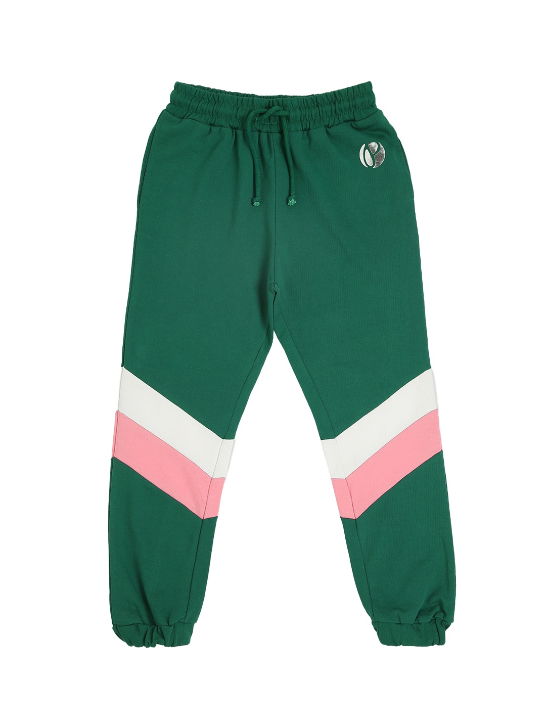 

Pepe Jeans Girls Green & Pink Solid Joggers