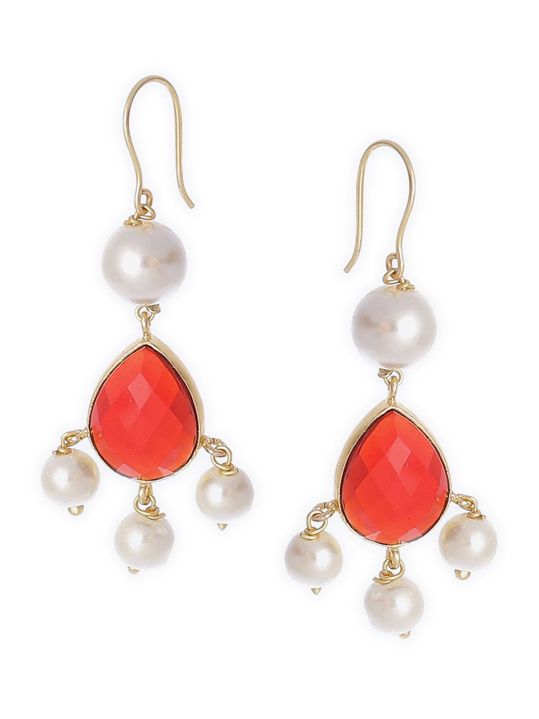 

Biba Women Red Contemporary Drop Earrings