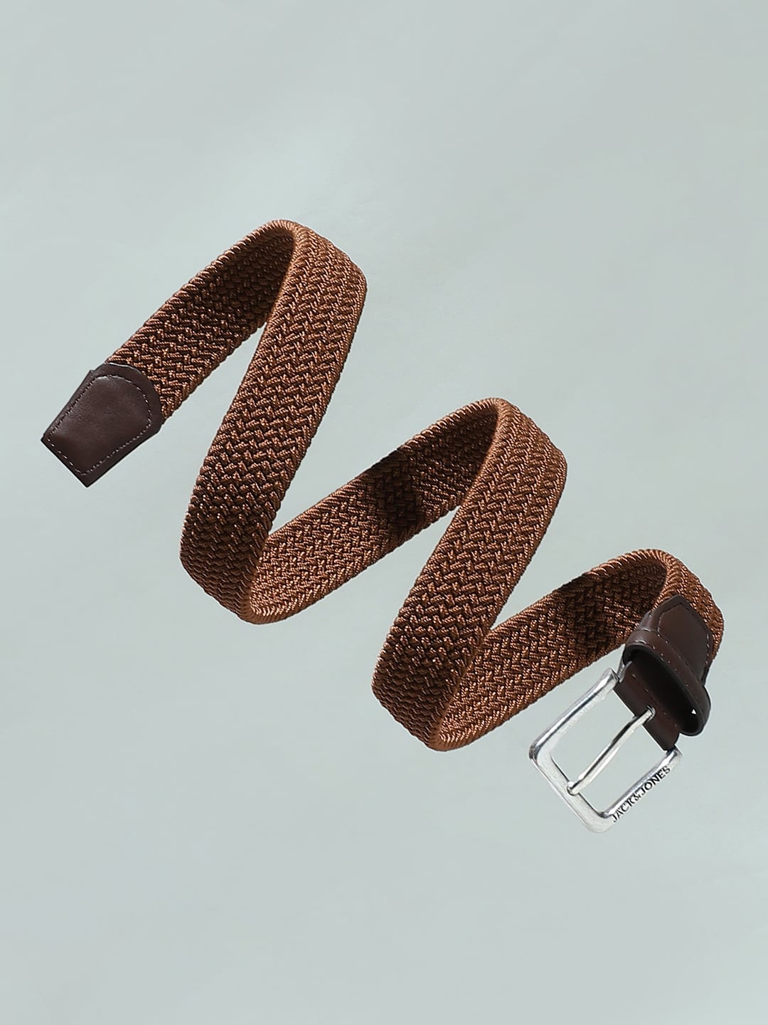 

Jack & Jones Men Brown Textured Formal Belt