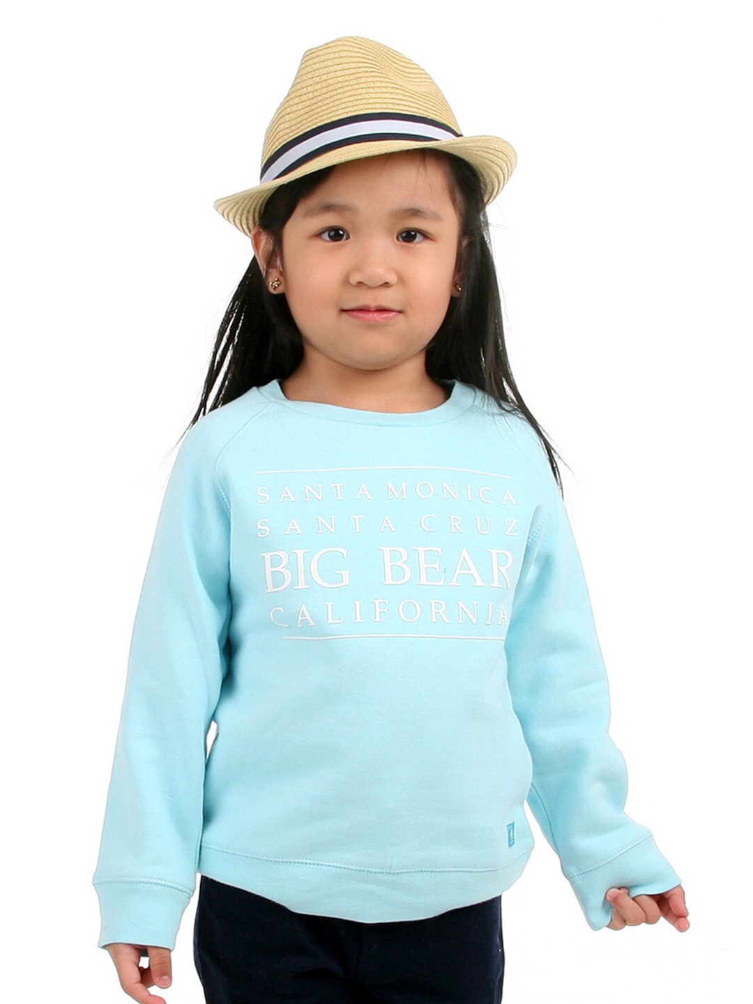 

Cherry Crumble Girls Blue Printed Sweatshirt