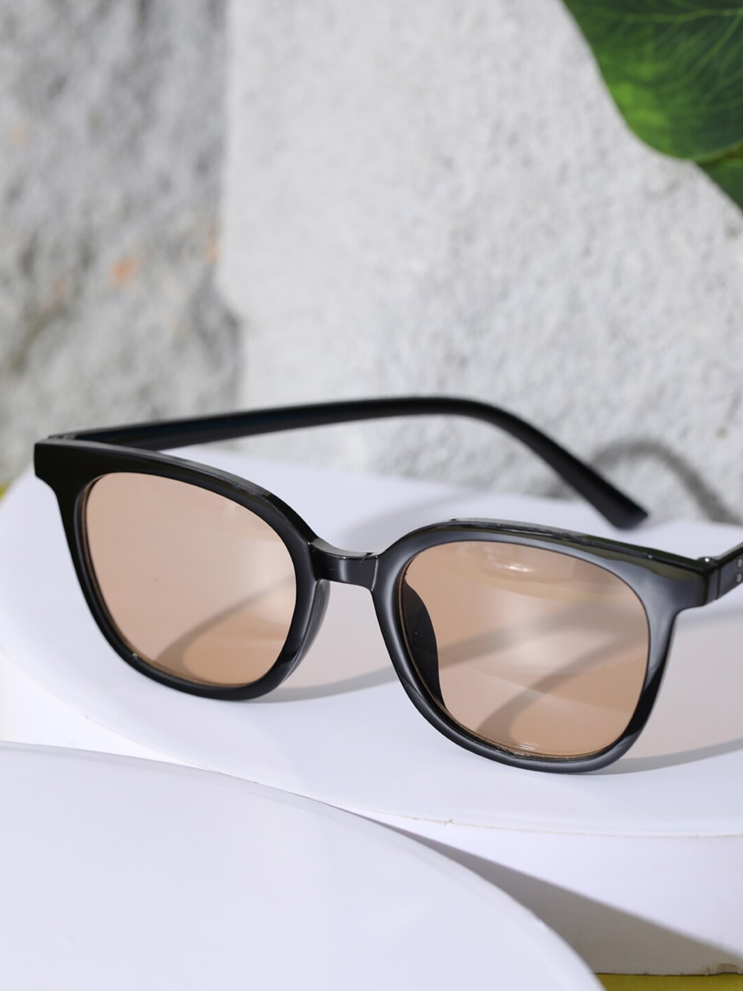 

Jazz and Sizzle Unisex Brown Lens & Black Wayfarer Sunglasses with UV Protected Lens