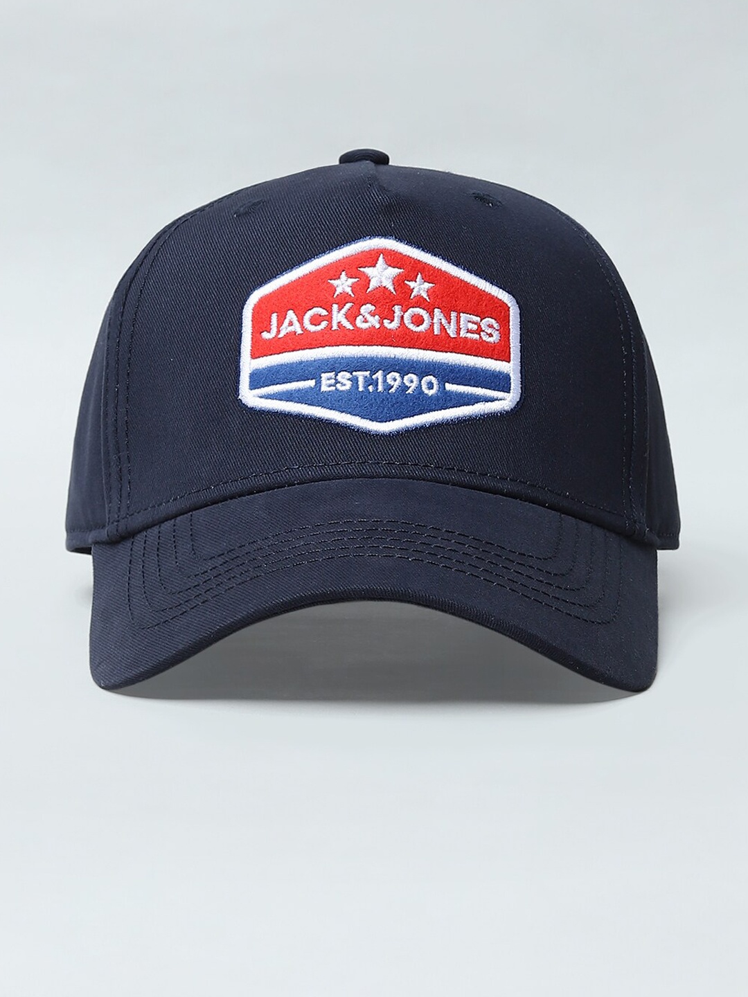 

Jack & Jones Men Navy Blue & Red Embroidered Baseball Cap