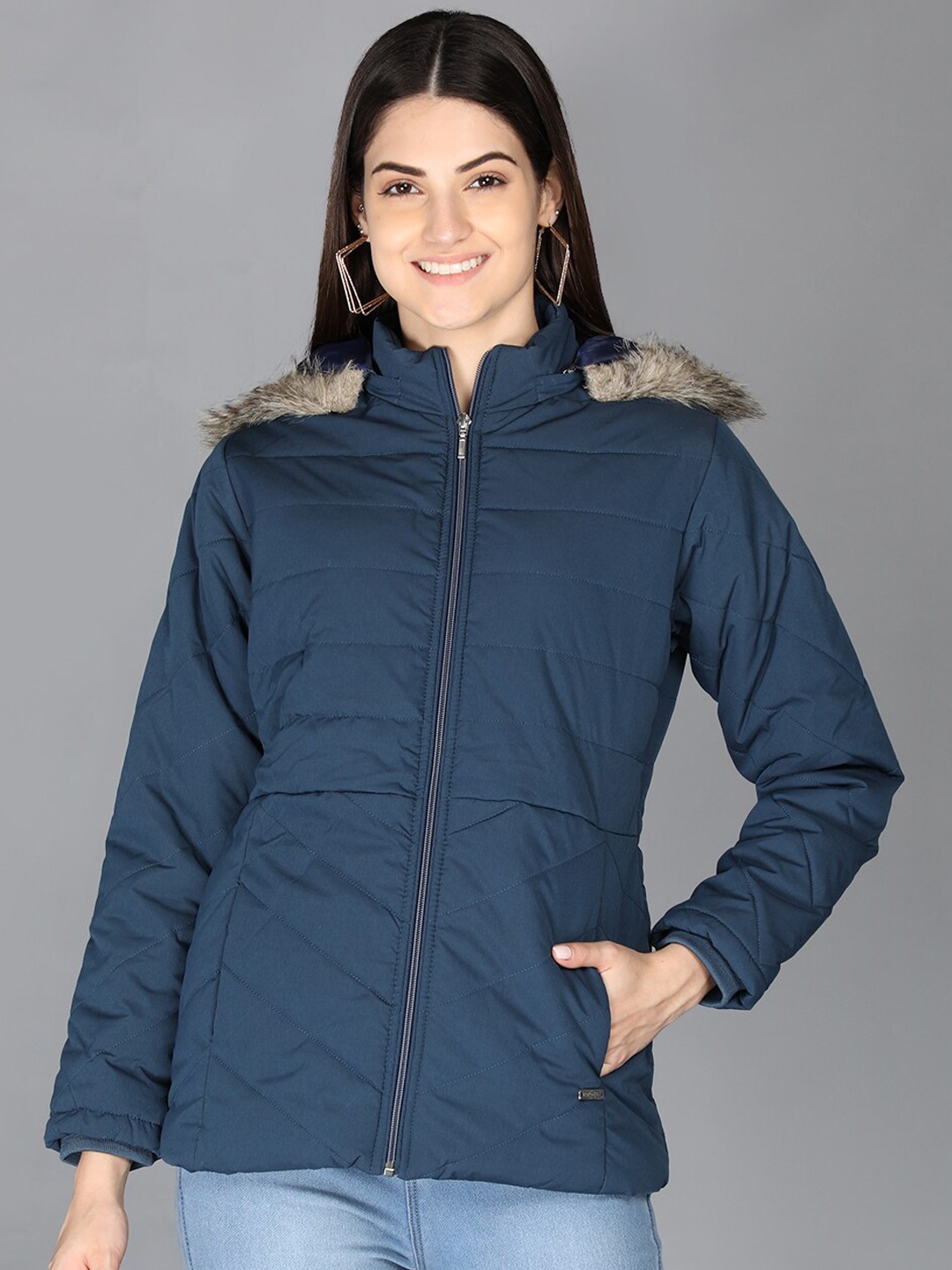 

PROTEX Women Teal Longline Outdoor Parka Jacket