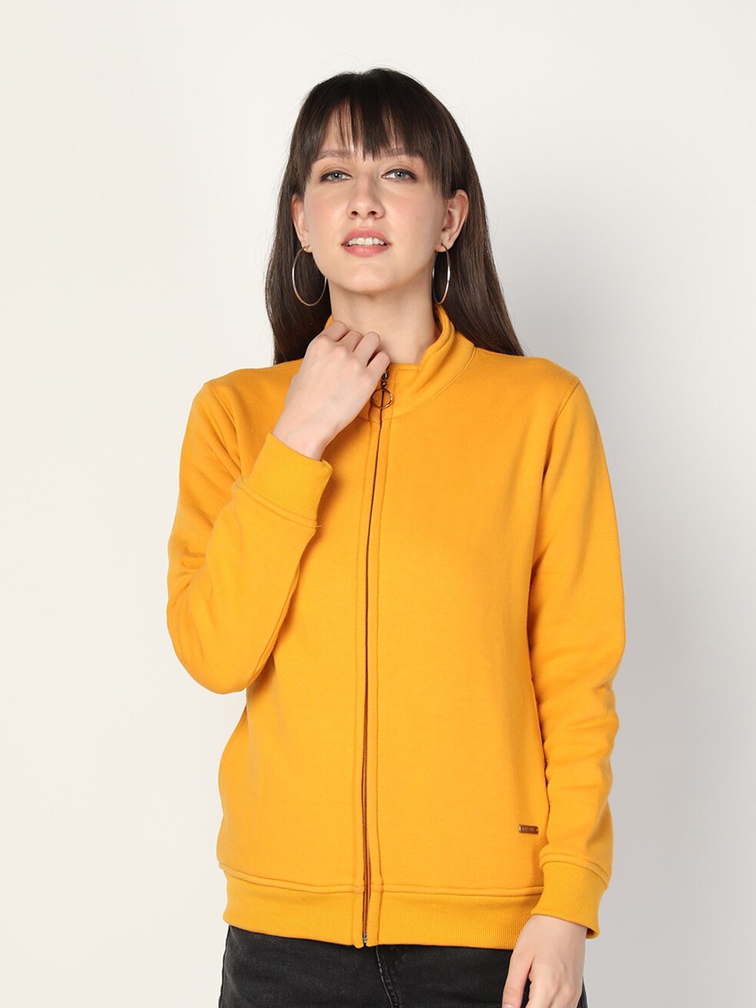 

PROTEX Women Mustard Winter Sweatshirt