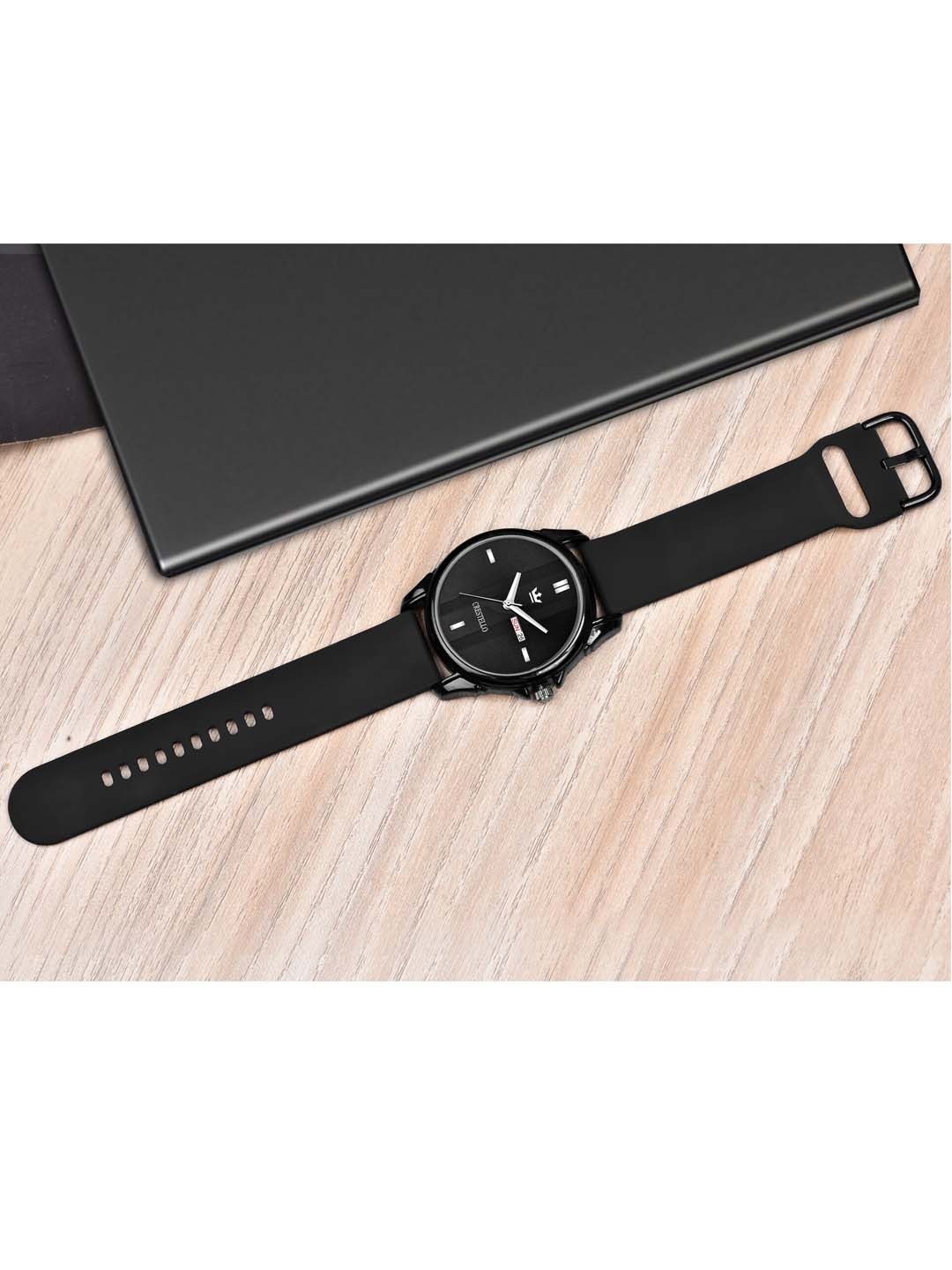 

CRESTELLO Men Black Brass Dial & Black Straps Analogue Watch CR-BK015-BLACK