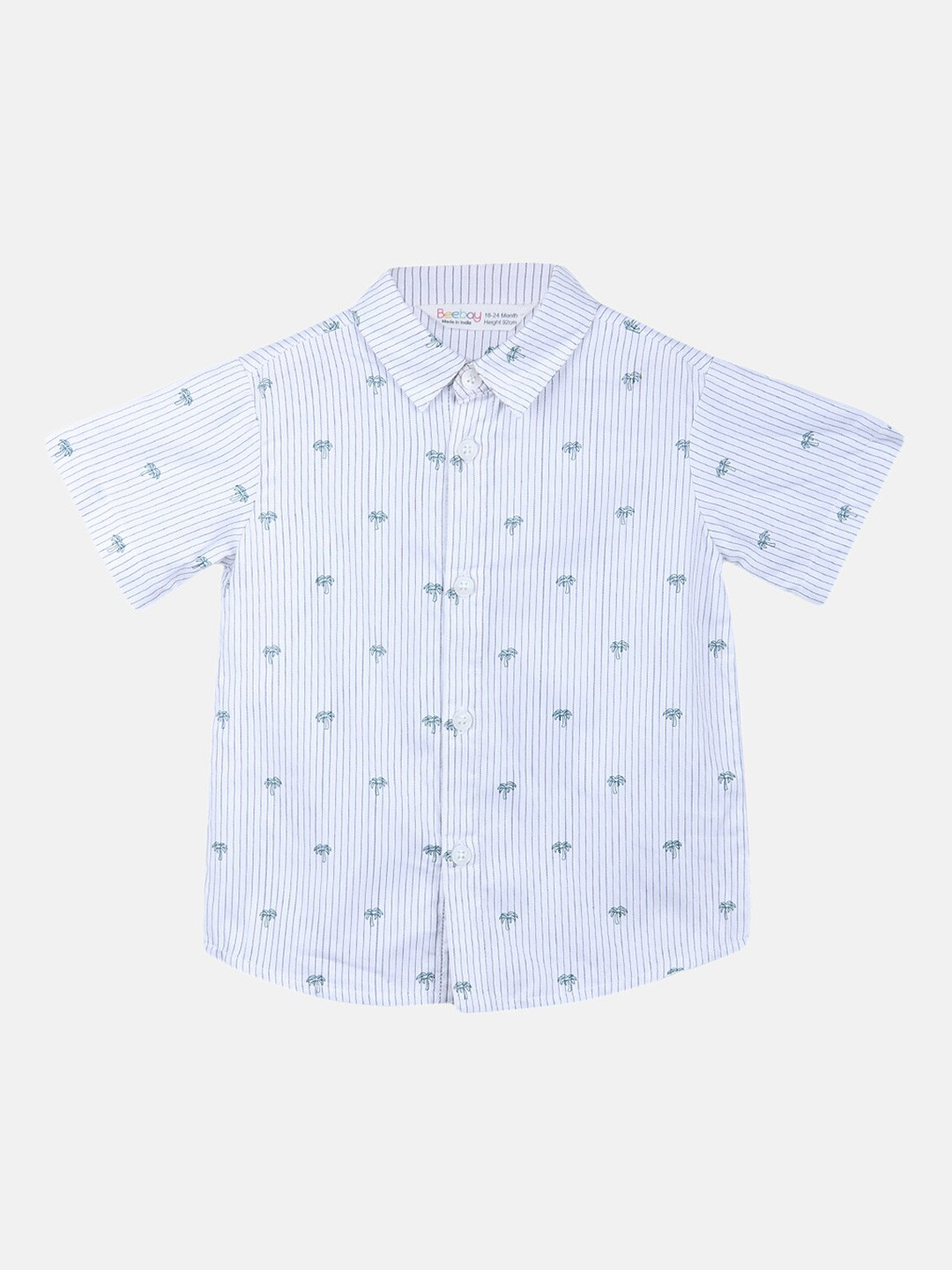 

Beebay Boys Blue Vertical Striped Casual Shirt