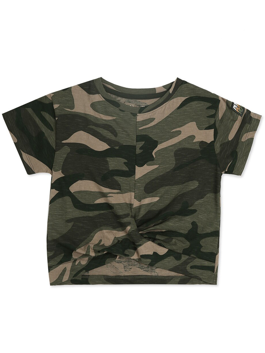 

Pepe Jeans Girls Green Camouflage Printed T-shirt