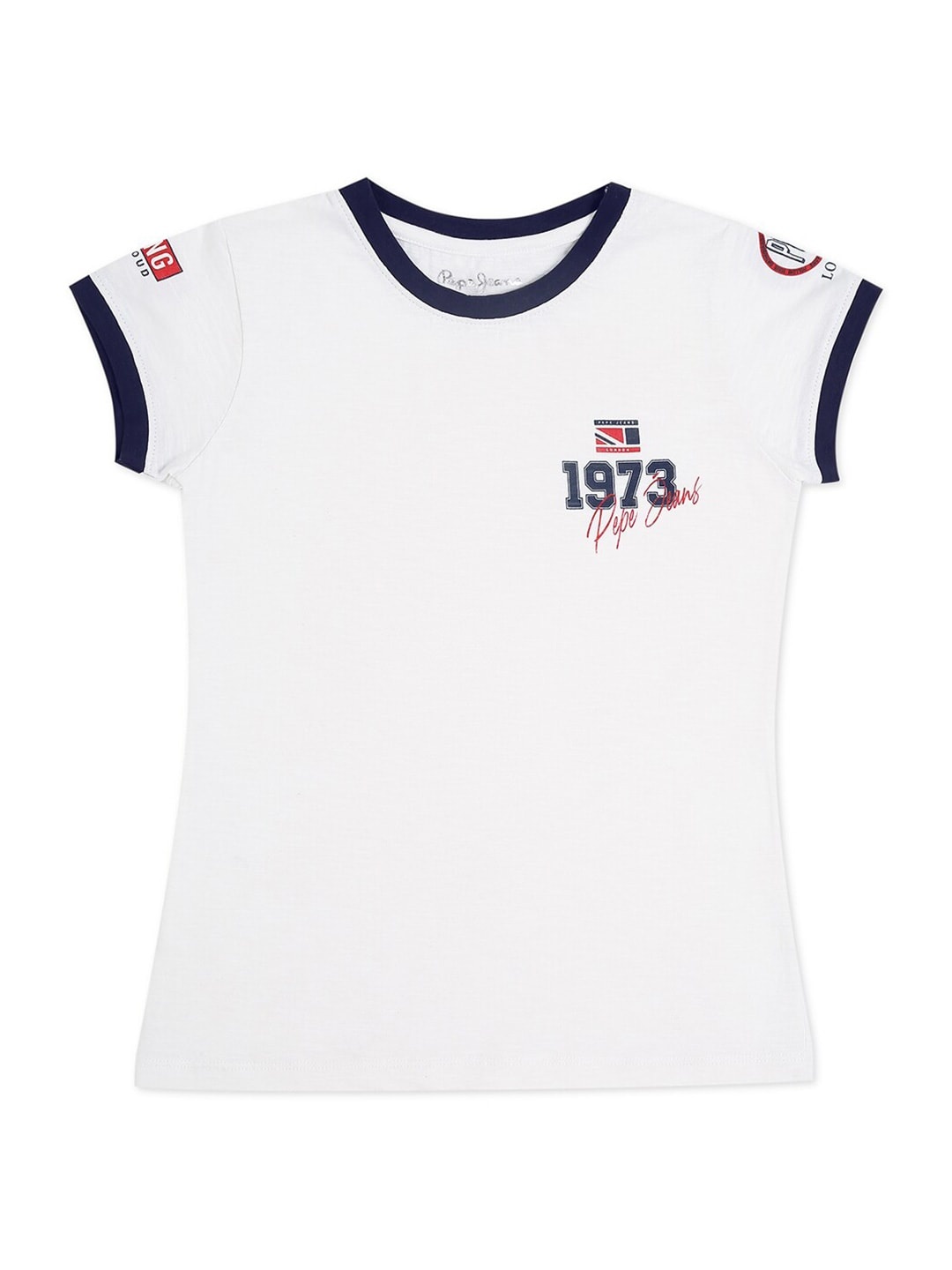 

Pepe Jeans Girls White Typography T-shirt