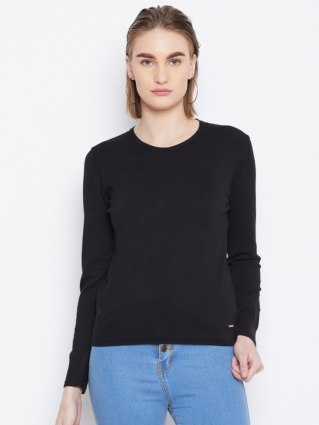 

Madame Women Black & raisin black Pullover