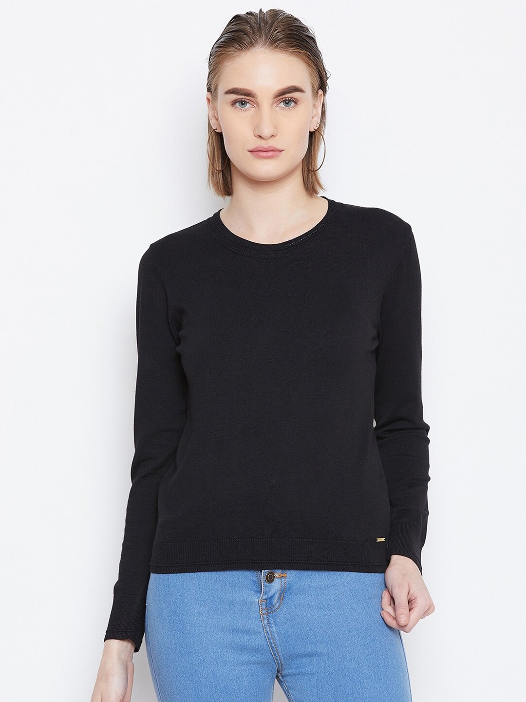 

Madame Women Black & raisin black Sweater Vest