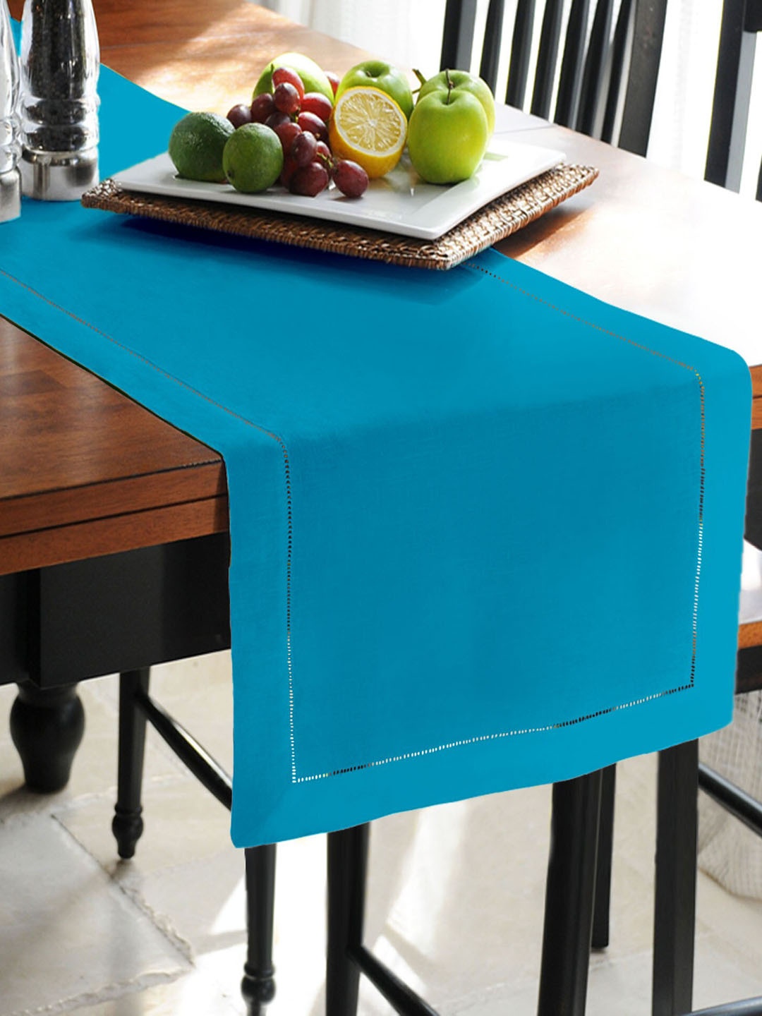 

Lushomes Blue Double Border Dining Table Runner