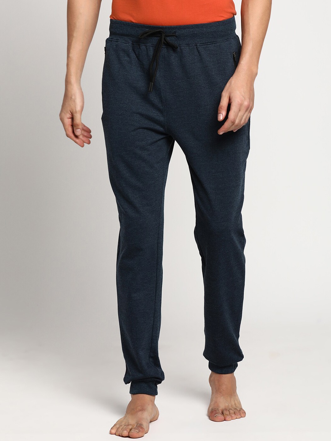 

Turtle Men Blue Solid Slim-Fit Joggers