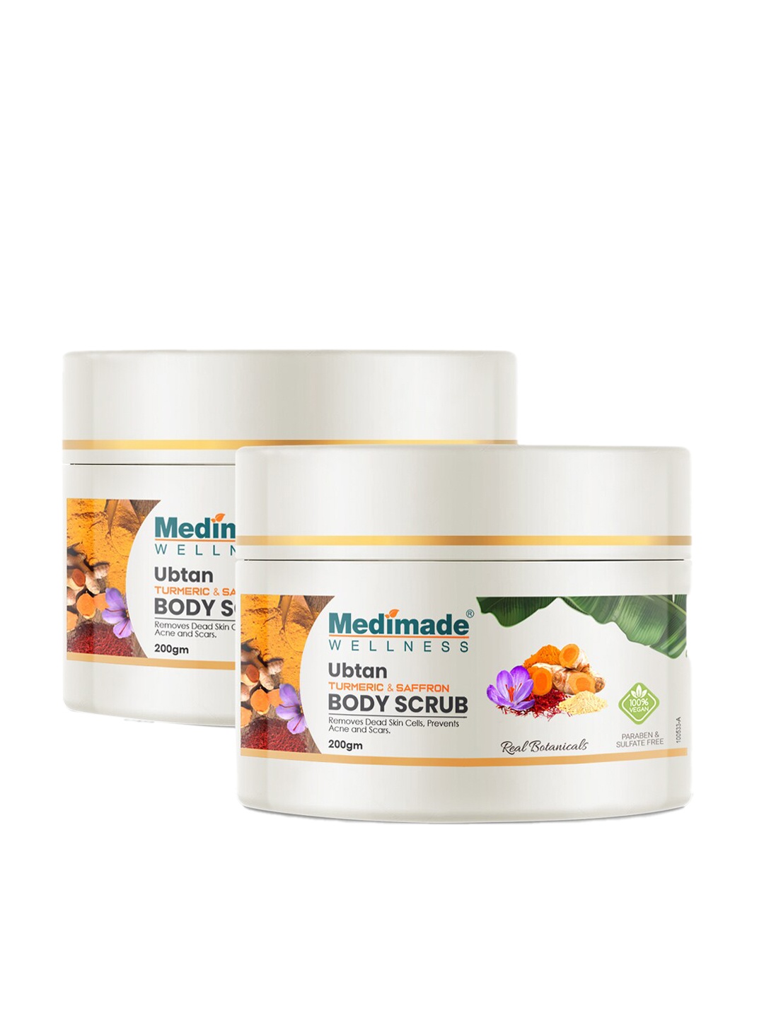 

Medimade Pack Of 2 Ubtan Body Scrub -400 gm, Yellow