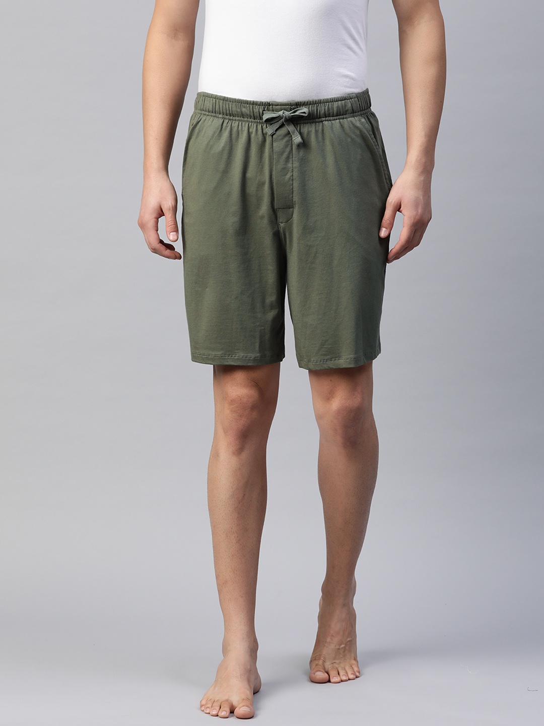 

Marks & Spencer Supima Cotton Knitted Lounge Shorts, Olive