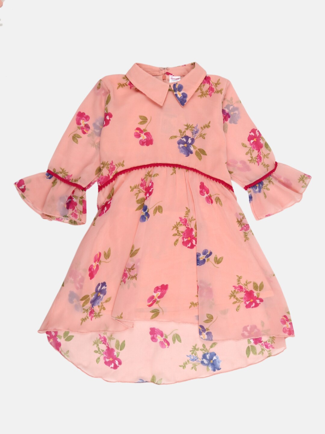 

V-Mart Peach-Coloured Floral Printed Dress